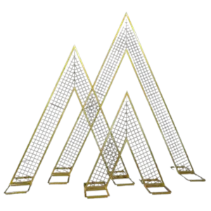 Mesh Frame Backdrop Gold - Triangle