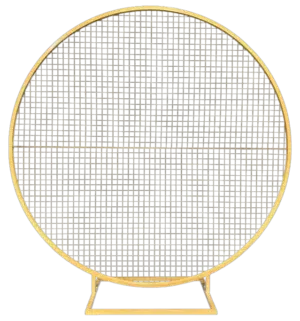 Mesh Frame Backdrop Gold - Round