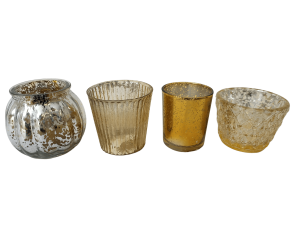 Mixed Mercury Candle Holders