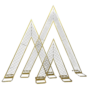 Mesh Frame Backdrop Gold - Triangle