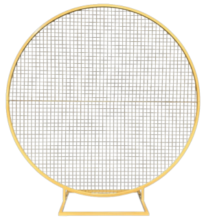 Mesh Frame Backdrop Gold - Round