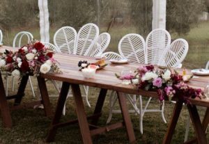 White Cane Petal Chair